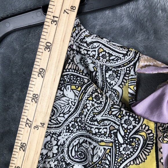 New York And Company Tops Medium Women’s Yellow And Lavender Shirt - Picture 6 of 14